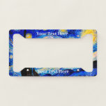 The Starry Night by Vincent Van Gogh License Plate Frame<br><div class="desc">Vincent Van Gogh The Starry Night. This is an old masterpiece from the dutch master painter Vincent Van Gogh.This fine art landscape painting has beautiful,  vibrant,  saturated color. Vincent Van Gogh was a dutch post impressionist painter. This image is in the public domain</div>