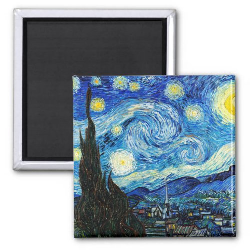The Starry Night by Vincent Van Gogh  Magnet