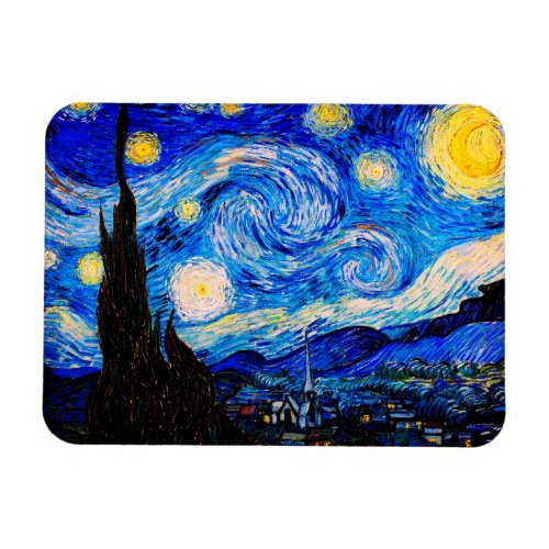 The Starry Night by Vincent Van Gogh Magnet