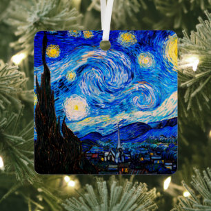 The Starry Night by Vincent Van Gogh Metal Ornament