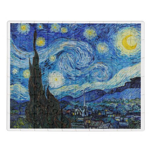 THE STARRY NIGHT BY VINCENT VAN GOGH ON PUZZLE