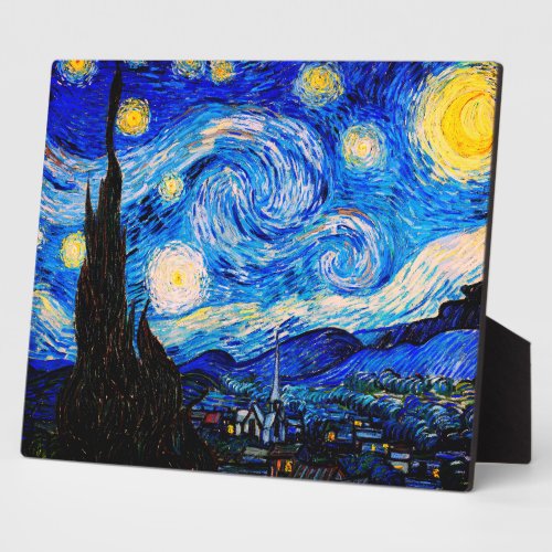 The Starry Night by Vincent Van Gogh Plaque