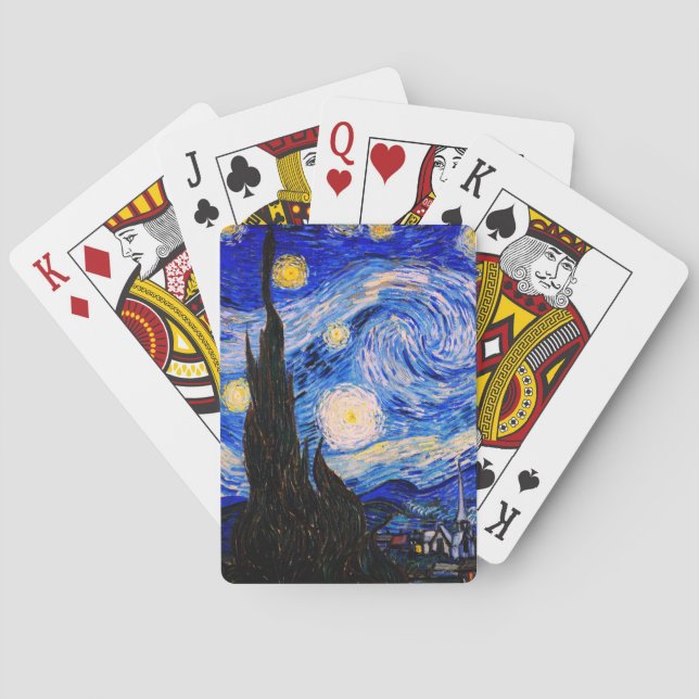 The Starry Night by Vincent Van Gogh Poker Cards (Back)