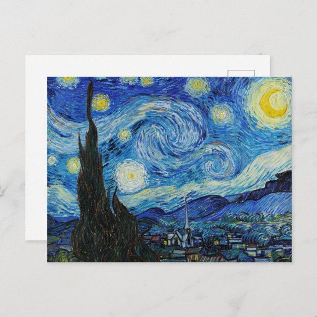 The Starry Night by Vincent Van Gogh Postcard (Front/Back)