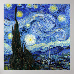 The Starry Night by Vincent Van Gogh Poster