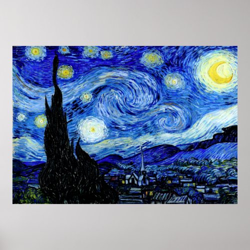 The Starry Night by Vincent van Gogh Poster