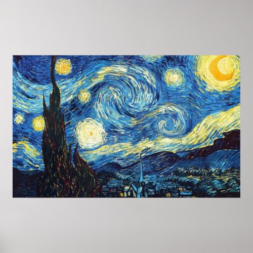 The Starry Night by Vincent van Gogh  Poster Print