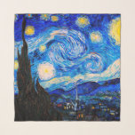 The Starry Night by Vincent Van Gogh Scarf<br><div class="desc">Vincent Van Gogh The Starry Night. This is an old masterpiece from the dutch master painter Vincent Van Gogh.This fine art landscape painting has beautiful,  vibrant,  saturated color. Vincent Van Gogh was a dutch post impressionist painter. This image is in the public domain</div>
