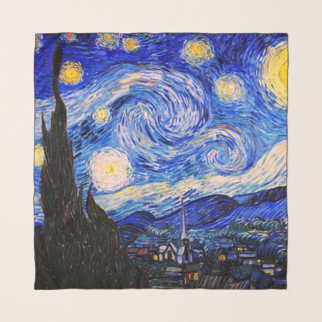 The Starry Night by Vincent Van Gogh Scarf (Front)