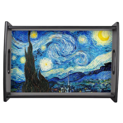 The Starry Night by Vincent Van Gogh  Serving Tray