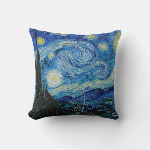 The Starry Night by Vincent Van Gogh Throw Pillow