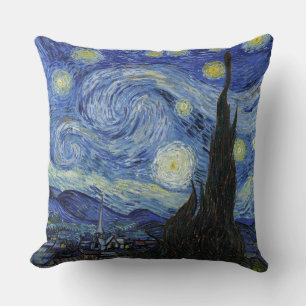 The Starry Night by Vincent Van Gogh Throw Pillow