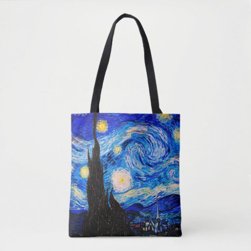 The Starry Night by Vincent Van Gogh Tote Bag