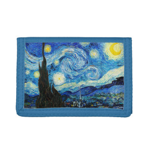 The Starry Night by Vincent Van Gogh Tri-fold Wallet