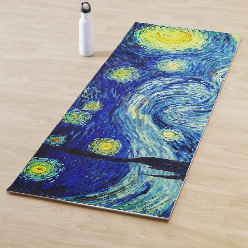 The Starry Night by Vincent Van Gogh Yoga Mat