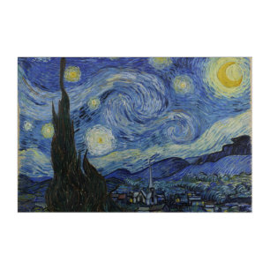 The Starry Night, oil painting, Vincent Van Gogh Acrylic Print