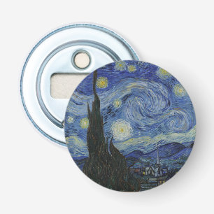 The Starry Night, oil painting, Vincent Van Gogh Bottle Opener