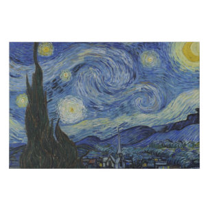 The Starry Night, oil painting, Vincent Van Gogh Faux Canvas Print