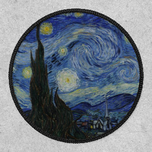 The Starry Night, oil painting, Vincent Van Gogh Patch