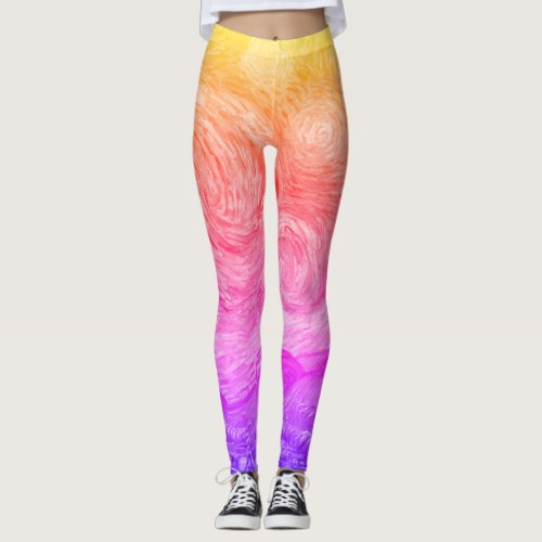 The Starry Night on Fire Leggings