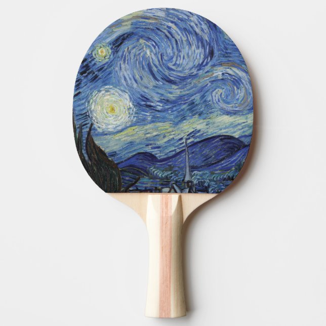 The Starry Night Ping-Pong Paddle (Front)