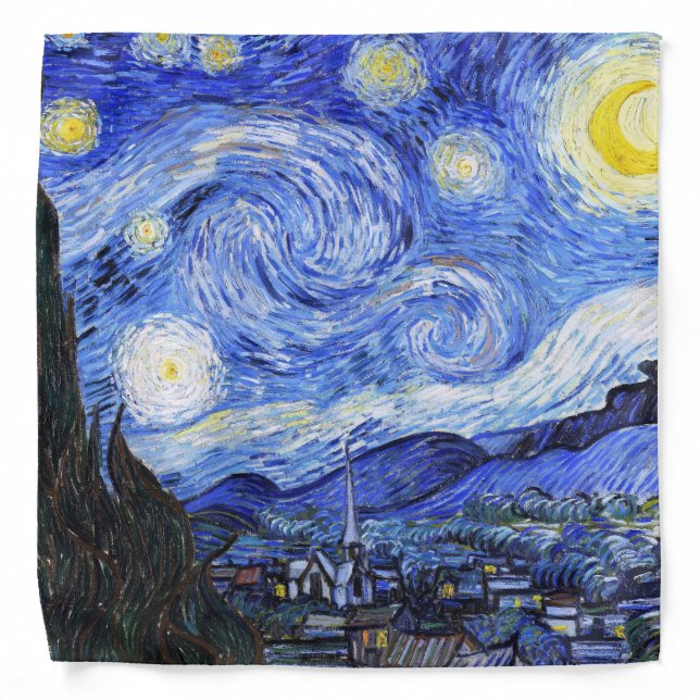 The Starry Night Van Gogh Bandana (Front)