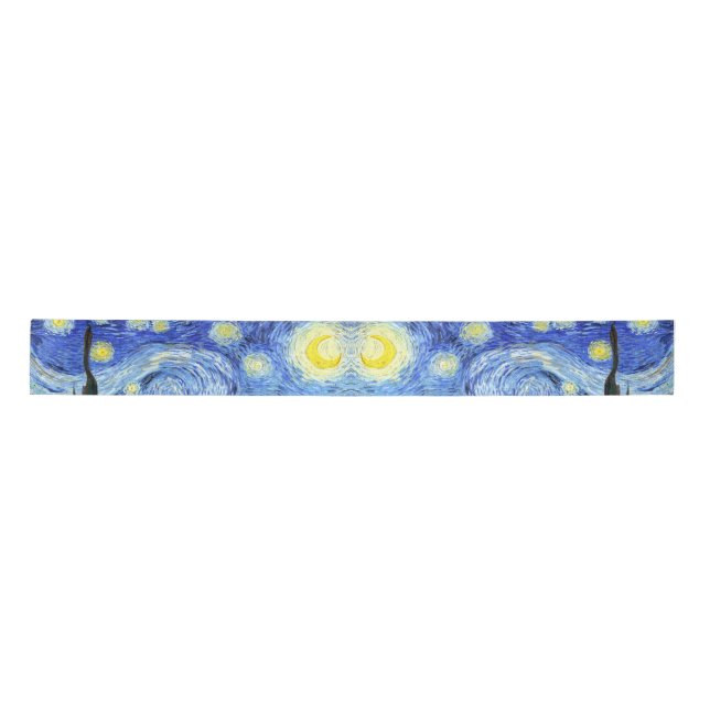 The Starry Night Van Gogh Impressionism Ribbon (Front)