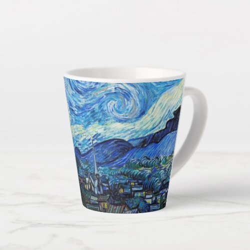 The Starry Night Van Gogh Latte Coffee Mug