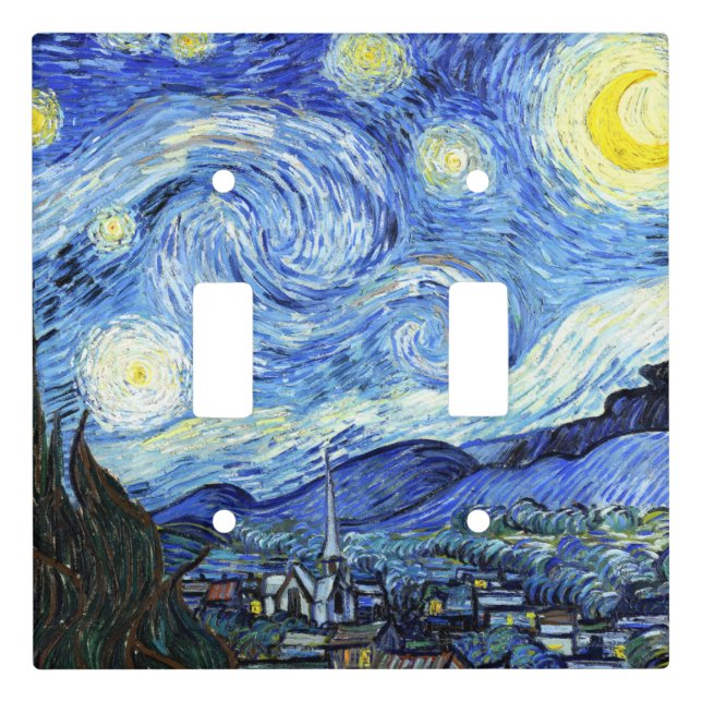The Starry Night Van Gogh Light Switch Cover (Front)