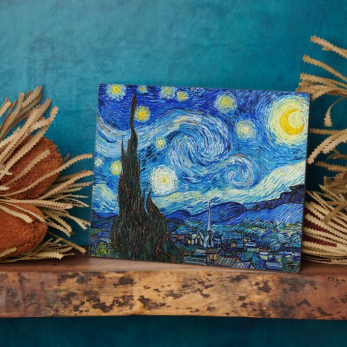 The Starry Night  Van Gogh  Plaque