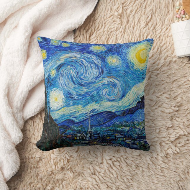 The Starry Night | Van Gogh | Throw Pillow (Blanket)