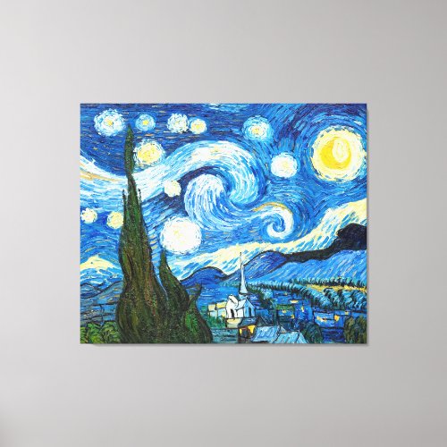 The Starry Night _ Vincent van Gogh Canvas Print