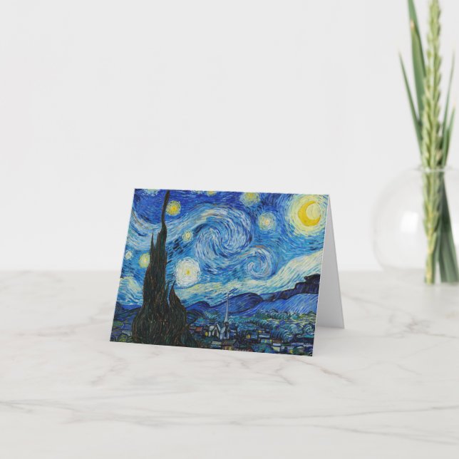 The Starry Night - Vincent Van Gogh Card (Front)