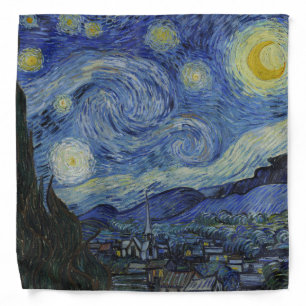 The Starry Night (Vincent van Gogh) (Famous Art) Bandana
