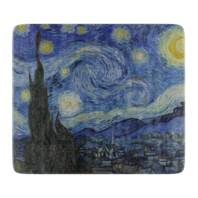 The Starry Night (Vincent van Gogh) (Famous Art) Cutting Board (Front)