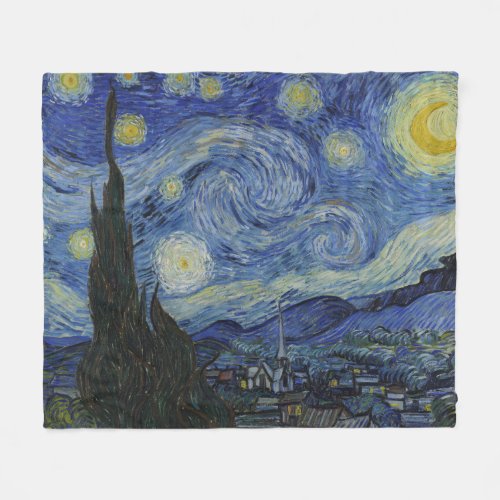 The Starry Night Vincent van Gogh Famous Art Fleece Blanket