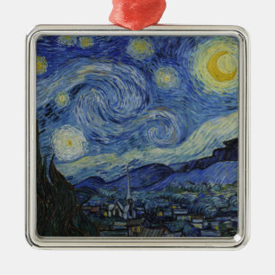 The Starry Night (Vincent van Gogh) (Famous Art) Metal Ornament