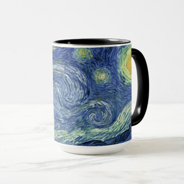 The Starry Night-Vincent van Gogh Mug (Front Right)