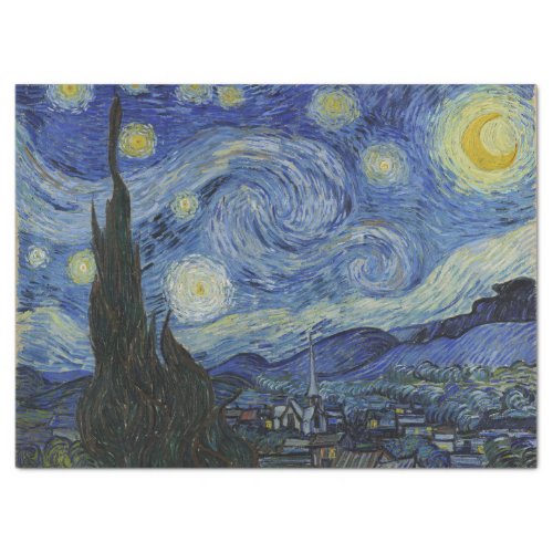 The Starry Night Vincent Van Gogh Tissue Paper