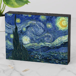 The Starry Night-Vincent van Gogh Wooden Box Sign