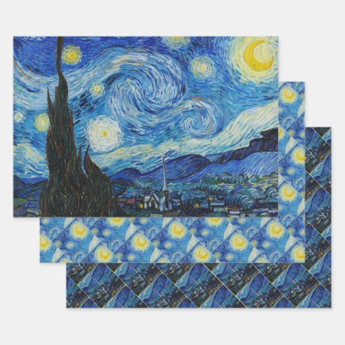 The Starry Night _ Vincent Van Gogh Wrapping Paper Sheets