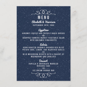 The Starry Night Wedding Collection - Menu