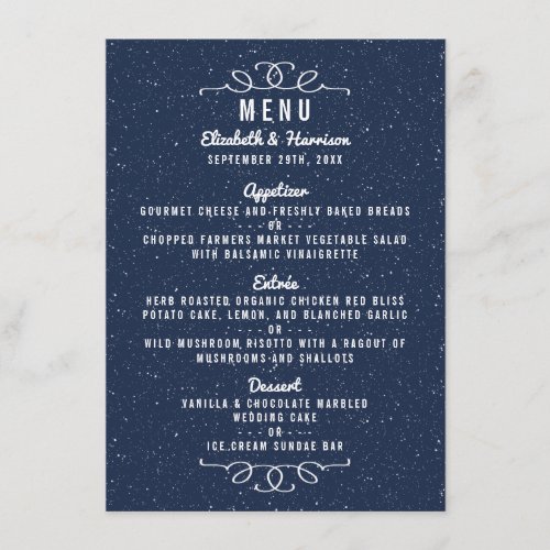 The Starry Night Wedding Collection _ Menu