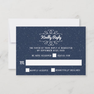The Starry Night Wedding Collection RSVP Card