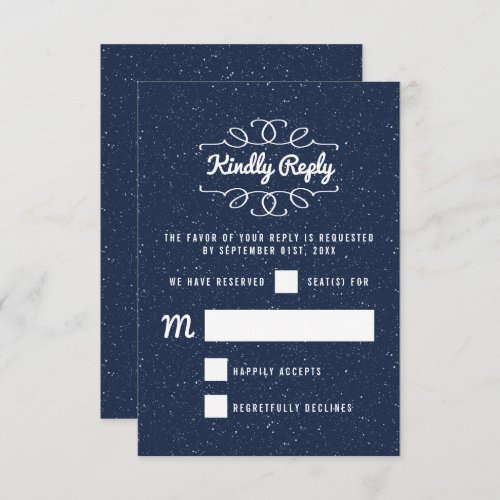 The Starry Night Wedding Collection RSVP Card