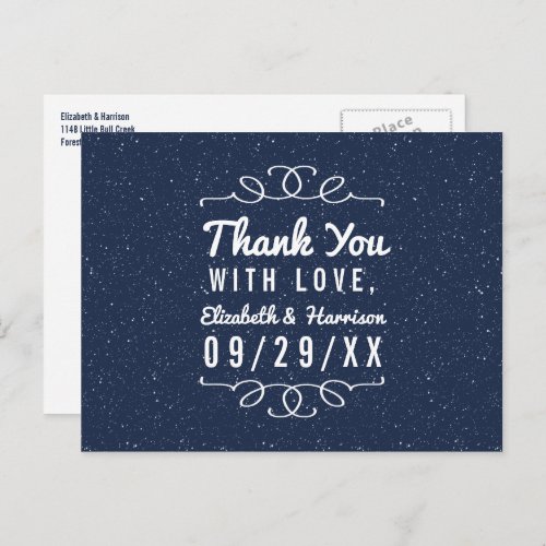 The Starry Night Wedding Collection _ Thank You Postcard