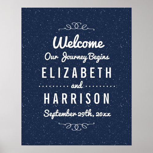 The Starry Night Wedding Collection Welcome Poster