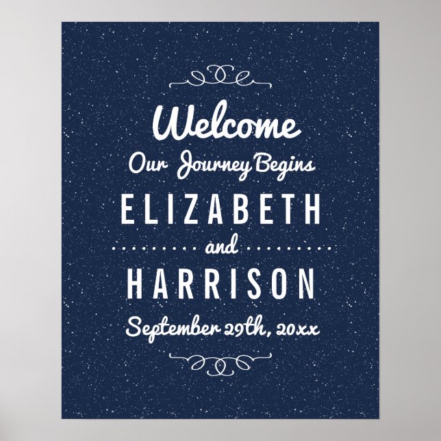 The Starry Night Wedding Collection Welcome Poster (Front)
