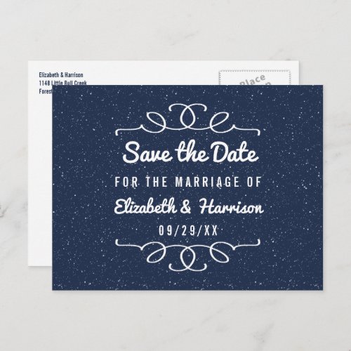 The Starry Night Wedding Save The Date Announcement Postcard
