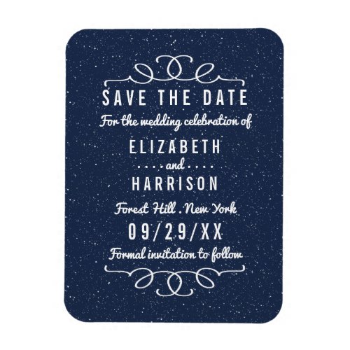 The Starry Night Wedding Save The Date Magnet